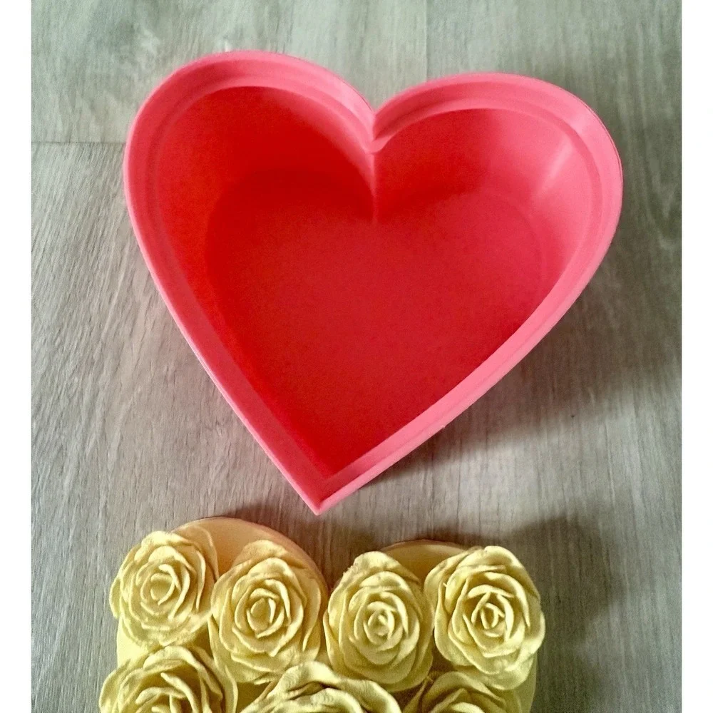 Roses Heart Container Valentine's Day 3D printed jewelry box gift